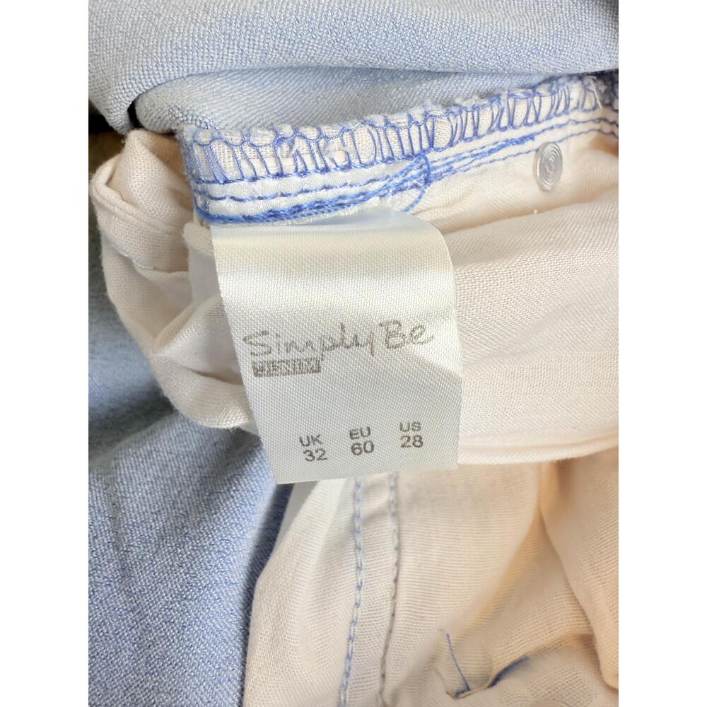 NWT SimplyBe Womens Light Wash 5 Pocket Flared Classic Jeans US 28 -Flaws - Picture 7 of 16